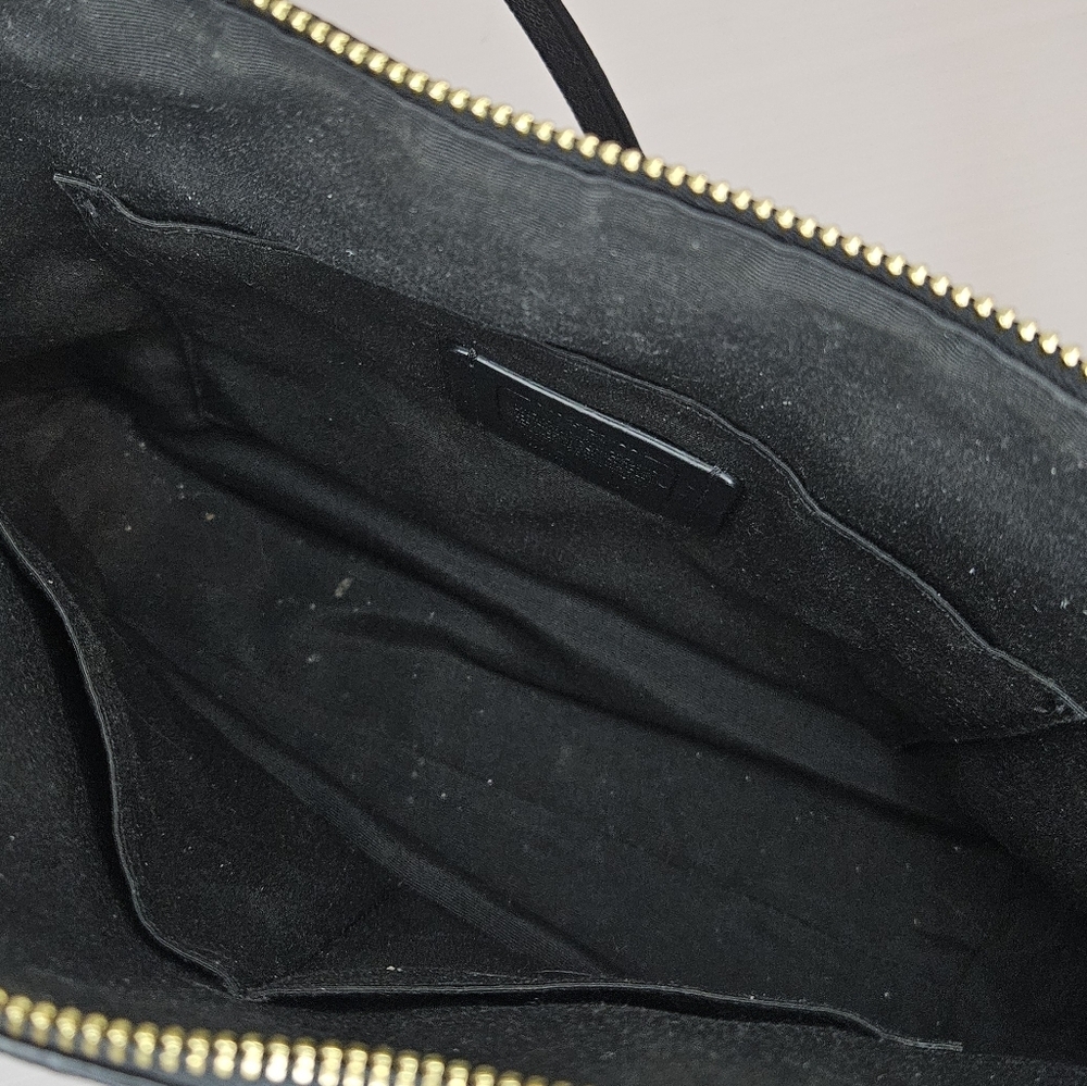 COACH Zip Top Tote 4454 black crossgrain leather - Picture 6 of 10